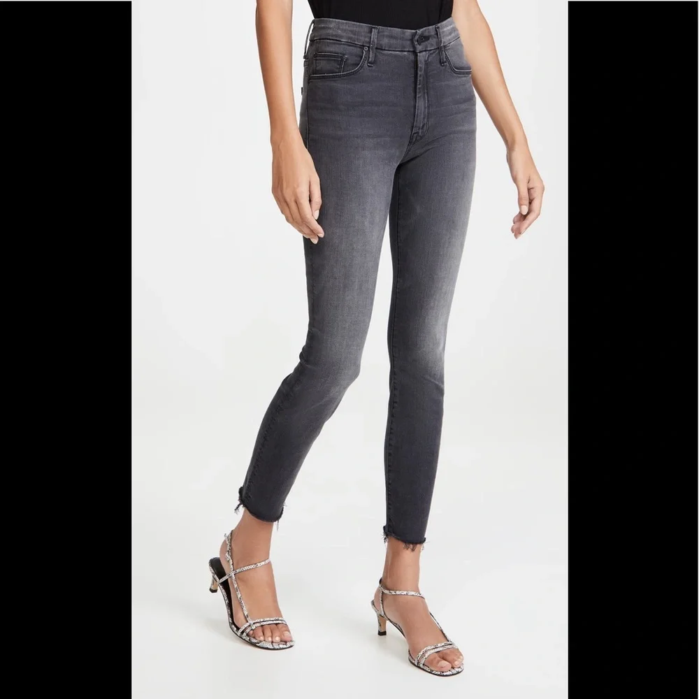 H&M Gray/Black High Rise Distress Skinny Ankle Jeans-Size 30 - Picture 2 of 11